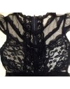 Rochie Neagra cu Dantela Transparenta ALL BLACK LC60556